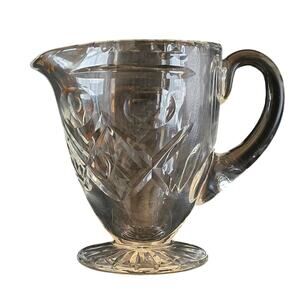 Cut Crystal Creamer‎ 3.5" Tall 2.5" wide at mouth. EUC no chips or cracks